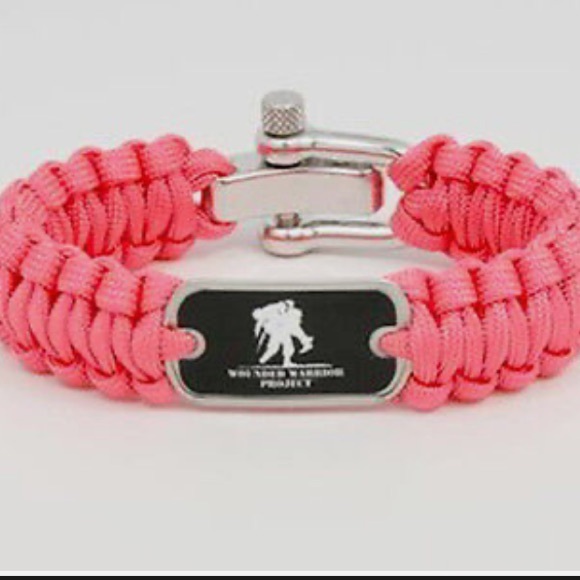 Wounded Warrior Project Paracord Survival Bracelet PINK by Survival Straps - Picture 2 of 4